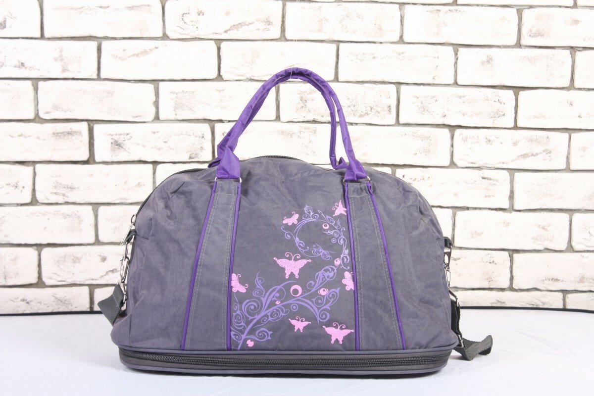 Спортивная дорожная сумка женская фиолетовая